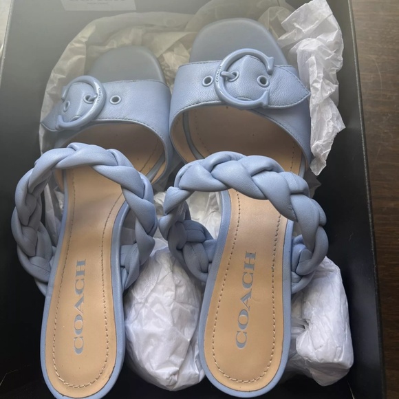 Coach Mollie Periwinkle sandals, size 6.5 - Picture 1 of 4